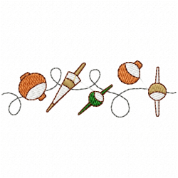 Fishing Embroidery Design 2